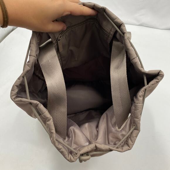Beyond Yoga taupe convertible gym bag backpack